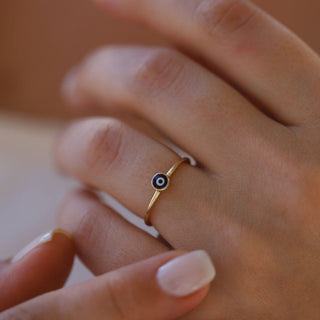 Minimal Evil Eye Ring - SOULFEEL PAKISTAN- FEEL THE LOVE 