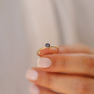 Minimal Evil Eye Ring - SOULFEEL PAKISTAN- FEEL THE LOVE 