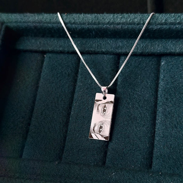 Personalized Eye's Engraved Necklace