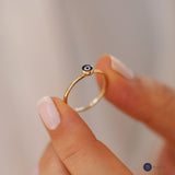 Minimal Evil Eye Ring - SOULFEEL PAKISTAN- FEEL THE LOVE 