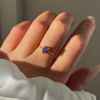 Tanzanite Self Love Chain Ring