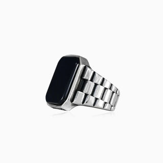 Flat Cut Onyx Ring - SOULFEEL PAKISTAN- FEEL THE LOVE 