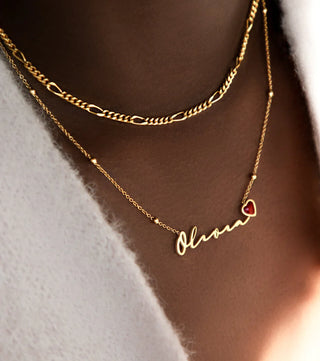 Birthstone Signature Name Necklace - SOULFEEL PAKISTAN- FEEL THE LOVE 