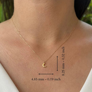 Minimal Moon Necklace