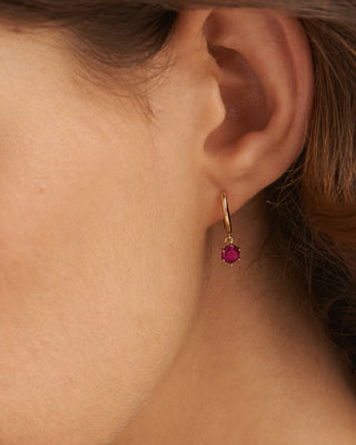 Ruby Round Drop Earrings - SOULFEEL PAKISTAN- FEEL THE LOVE 