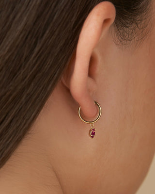 Ruby Round Drop Earrings - SOULFEEL PAKISTAN- FEEL THE LOVE 