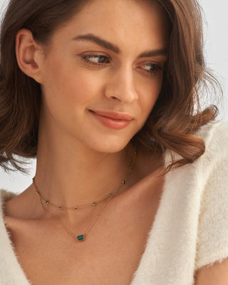 Octagon Emerald Necklace - SOULFEEL PAKISTAN- FEEL THE LOVE 