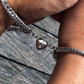 Heart Shaped Magnetic Couple Bracelet - SOULFEEL PAKISTAN- FEEL THE LOVE 