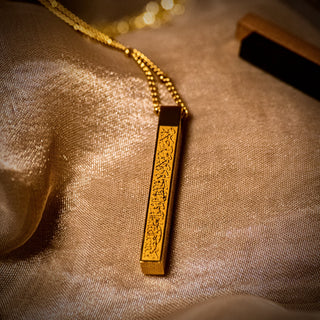 Ayatul Kursi 3D Bar Necklace - SOULFEEL PAKISTAN- FEEL THE LOVE 