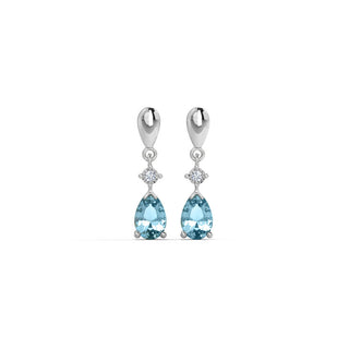 The Aquamarine Drop Earrings - SOULFEEL PAKISTAN- FEEL THE LOVE 