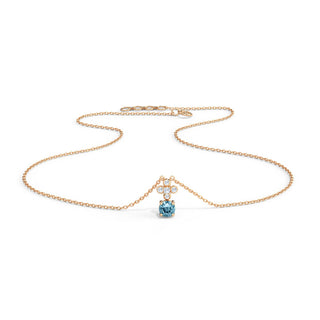 Minimal Aquamarine Necklace - SOULFEEL PAKISTAN- FEEL THE LOVE 