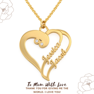 TWO HEARTS FOREVER ONE DIAMOND NECKLACE - SOULFEEL PAKISTAN- FEEL THE LOVE 