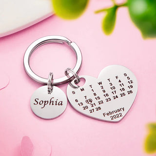 Heart Calendar Keychain - New Arrival - SOULFEEL PAKISTAN- FEEL THE LOVE 