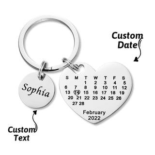 Heart Calendar Keychain - New Arrival - SOULFEEL PAKISTAN- FEEL THE LOVE 