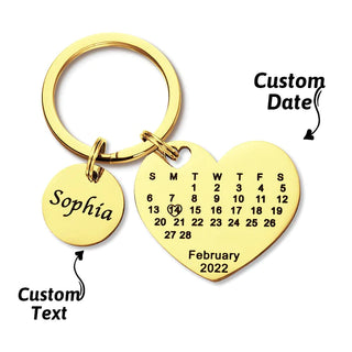 Heart Calendar Keychain - New Arrival - SOULFEEL PAKISTAN- FEEL THE LOVE 