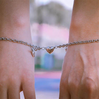 Heart Shaped Magnetic Couple Bracelet - SOULFEEL PAKISTAN- FEEL THE LOVE 