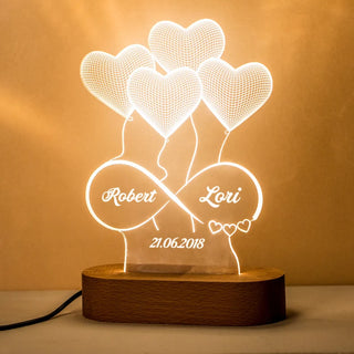 Personalized 3D Illusion Lamp - SOULFEEL PAKISTAN- FEEL THE LOVE 