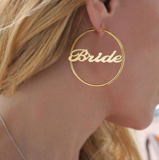 Name Hoop Earrings - SOULFEEL PAKISTAN- FEEL THE LOVE 