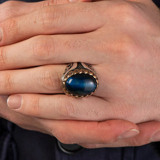 Vintage Blue Ocean Ring - SOULFEEL PAKISTAN- FEEL THE LOVE 