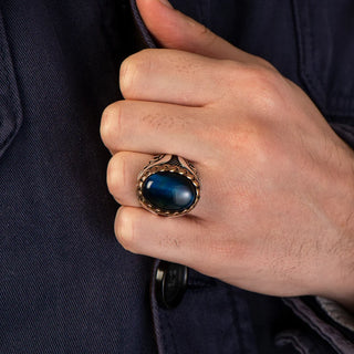 Vintage Blue Ocean Ring - SOULFEEL PAKISTAN- FEEL THE LOVE 