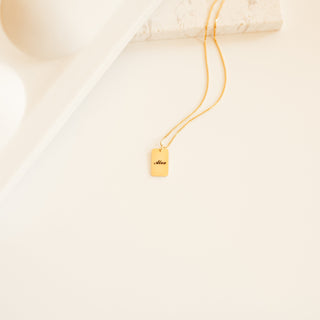 Name Tag Necklace - SOULFEEL PAKISTAN- FEEL THE LOVE 