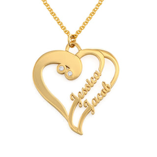 TWO HEARTS FOREVER ONE DIAMOND NECKLACE - SOULFEEL PAKISTAN- FEEL THE LOVE 